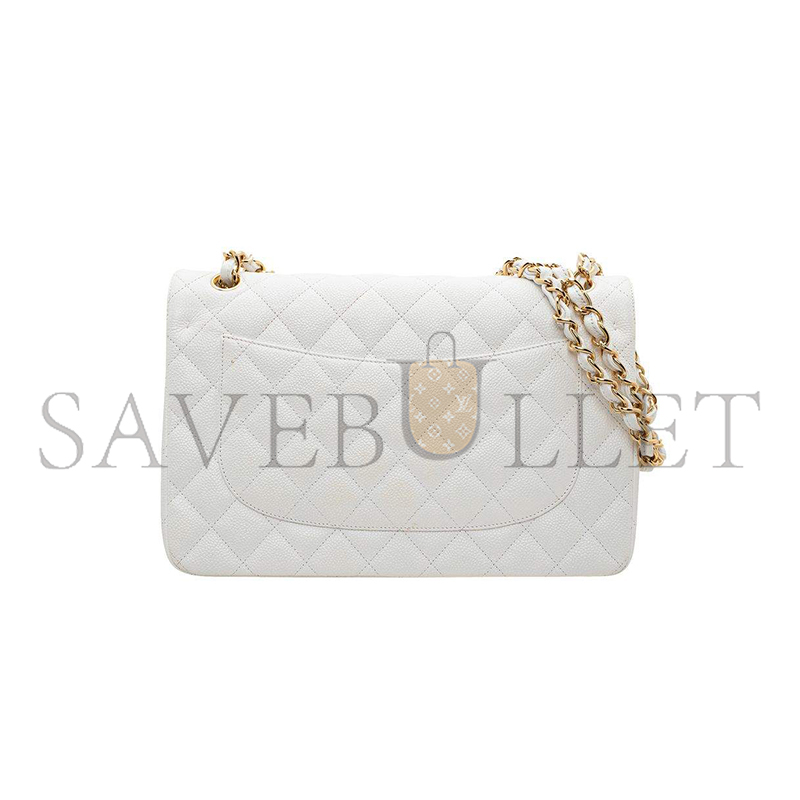 CHANEL QUILTED CAVIAR LEATHER CLASSIC JUMBO DOUBLE FLAP BAG 426504 (30*21*9cm)